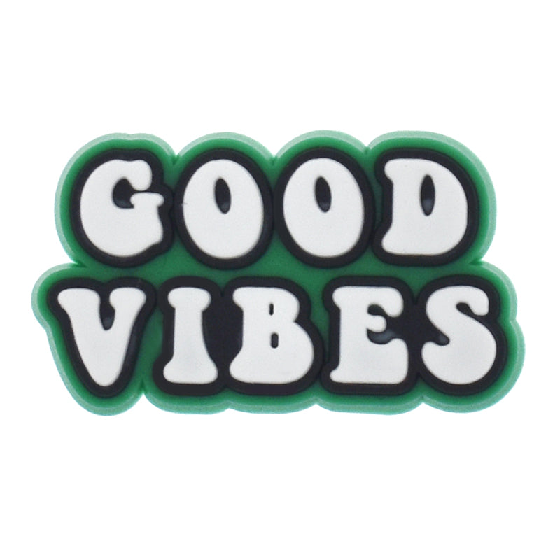 "Good Vibes" Drinking Straw Charm