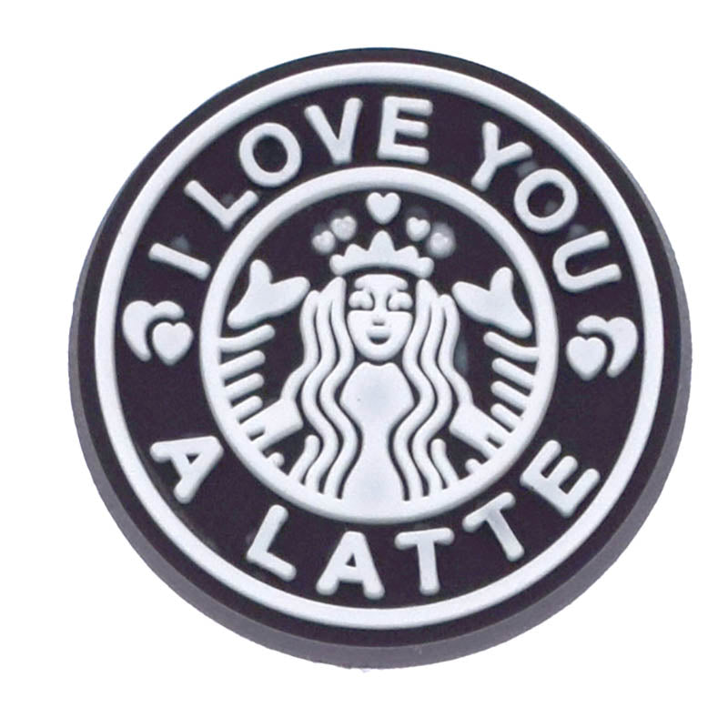 "I Love You A Latte" Drinking Straw Charm