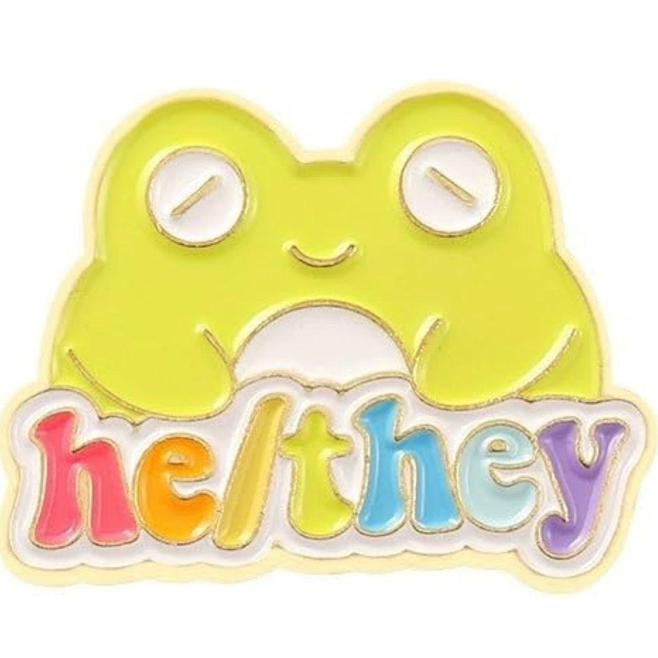 He/They Froggie Enamel Pin