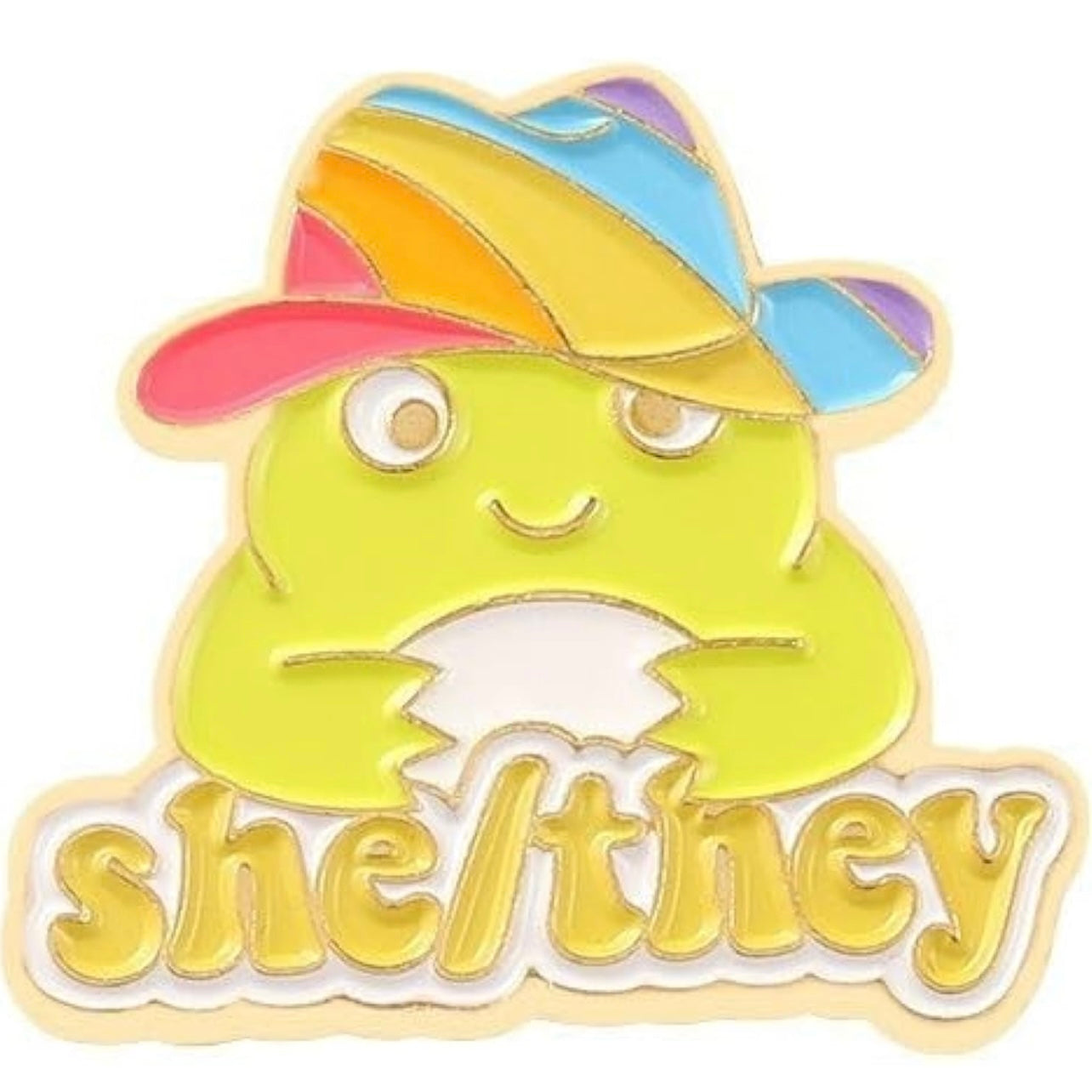 She/They Froggie Enamel Pin