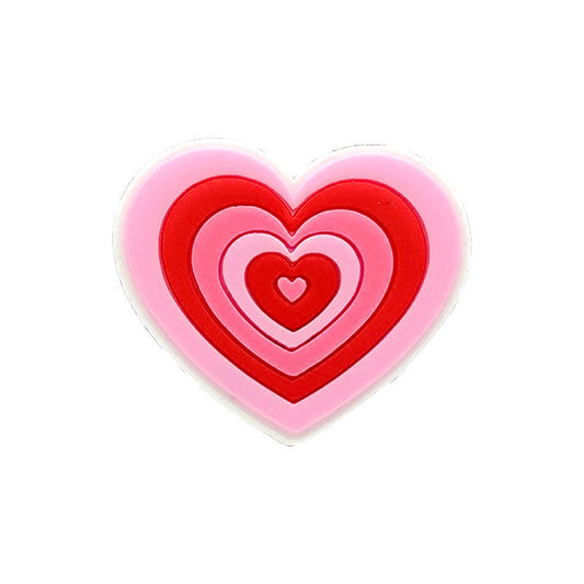 Pink Heart Clog Charm