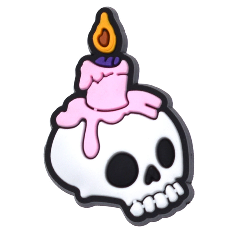 Skull & Candle Drinking Straw Charm