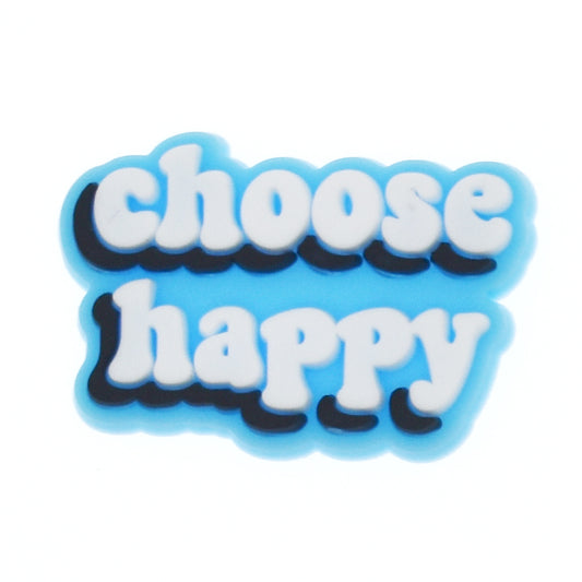 "Choose Happy" Drinking Straw Charm