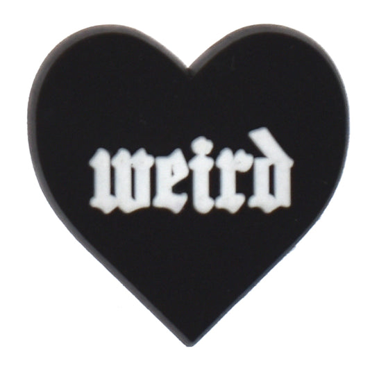 "Weird" Heart Drinking Straw Charm