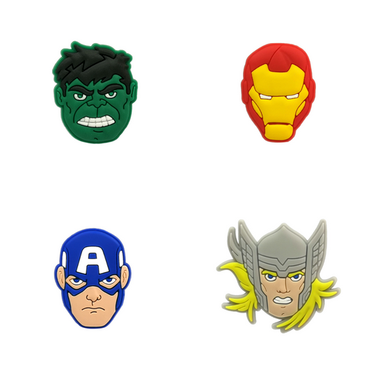 Superhero Face Clog Charms